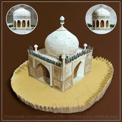 Image similar to cheese a reconstruction of the cheese taj mahal made ot of cheese, cheese