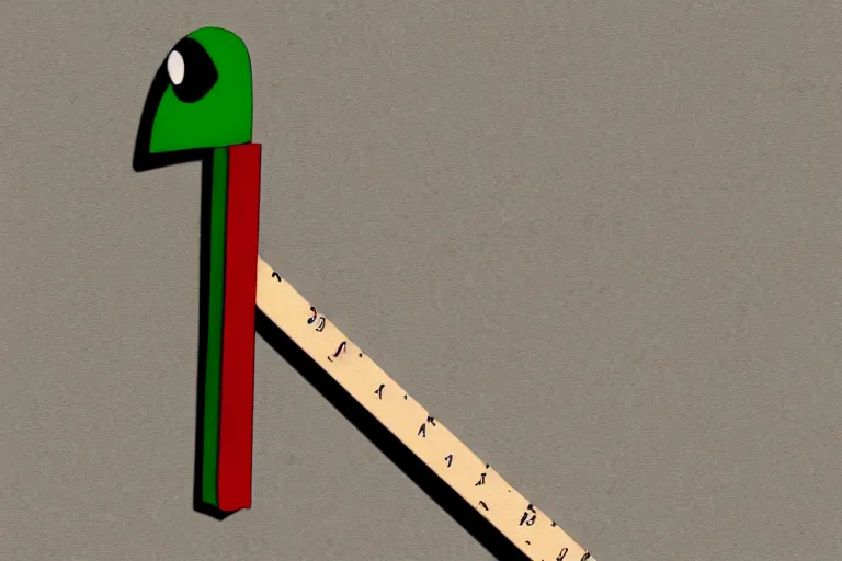 baldi from baldi's basics with a wooden ruler and