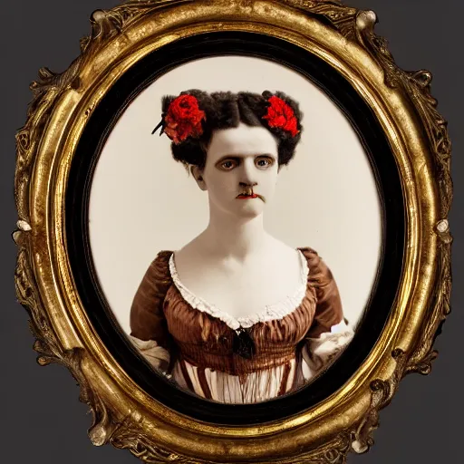 Image similar to photograph of a lilith wearing a 1 8 9 0's polonaise, looking at the camera, aesthetic, elaborate, intricate, highly detailed, detailed face, photorealism, smooth, sharp focus, 8 k,