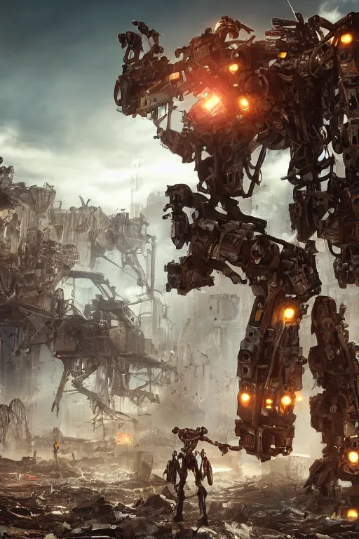 Image similar to a futurecore boxing humanoid mecha in ruin city, bright, by real steel ( 2 0 1 1 ), eve venture, raymond swanland, cryengine, post apocalyptic, mechanical structure, unreal engine 5, camouflage scheme, sharp focus, 8 k realistic, hyper detailed, bright, ray tracing, realistic shaded, smooth face