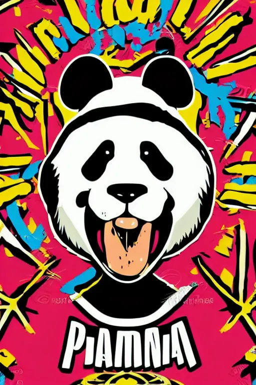 Image similar to Portrait of a panda as a Mexican wrestler, sticker, colorful, illustration, highly detailed, simple, smooth and clean vector curves, no jagged lines, vector art, smooth