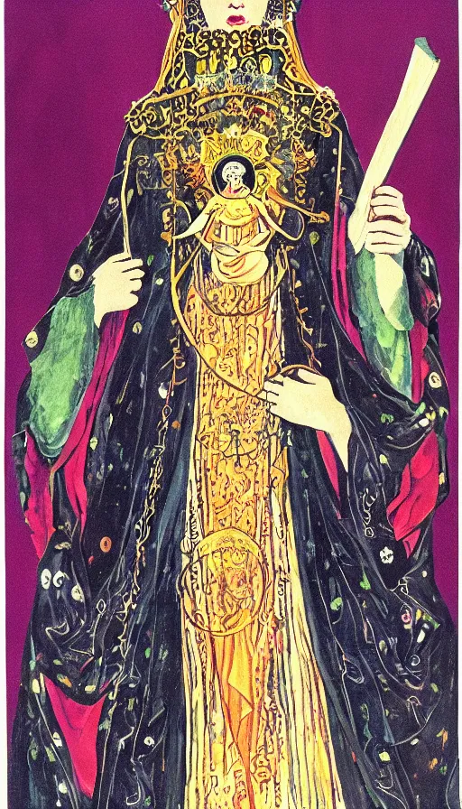 Image similar to the high priestess, tarot, art germ