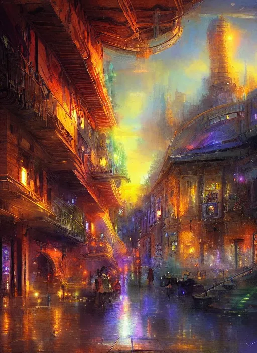 Image similar to ethereal starlit city of magic lost in time at sunset, italian futurism, art station, johan grenier, hd, digital painting