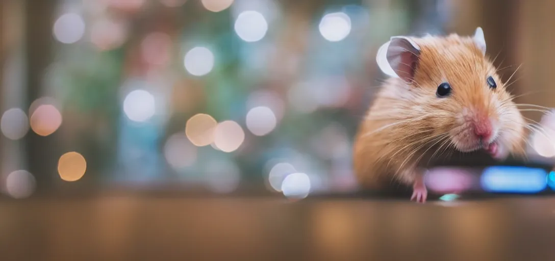 Image similar to Hamster wearing VR bokeh