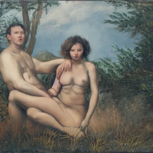 Prompt: man and woman in nature