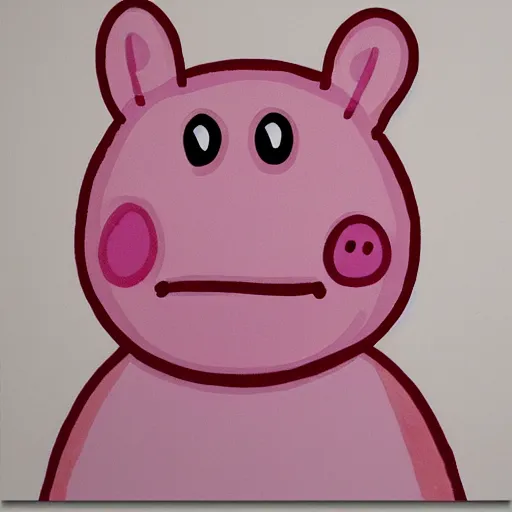 Image similar to peppa pig mugshot, 8 k, hyperrealism