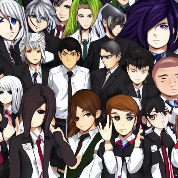 Image similar to a case in supreme court in danganronpa style