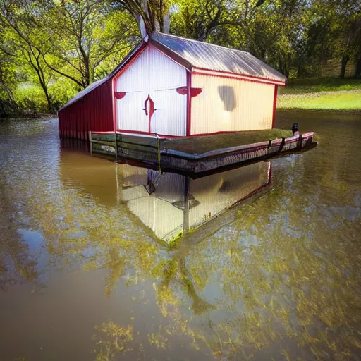 Image similar to Wish horse stable teabag in a tcup. Great value stable shaped shed flavoured teabags. Great for horse lovers. Photograph of a teabag brewing in water, dslr, hd, award winning shot. shed in a cup.