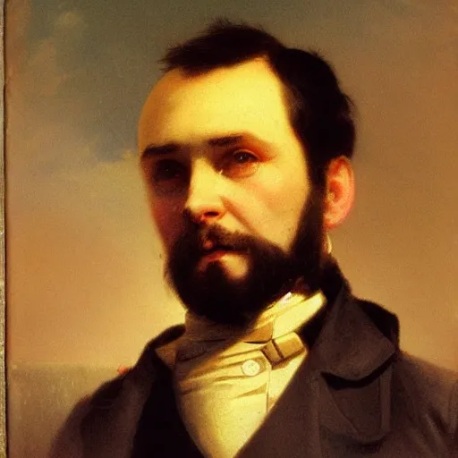 Image similar to portrait of Isaac Clarke by Ivan Aivazovsky