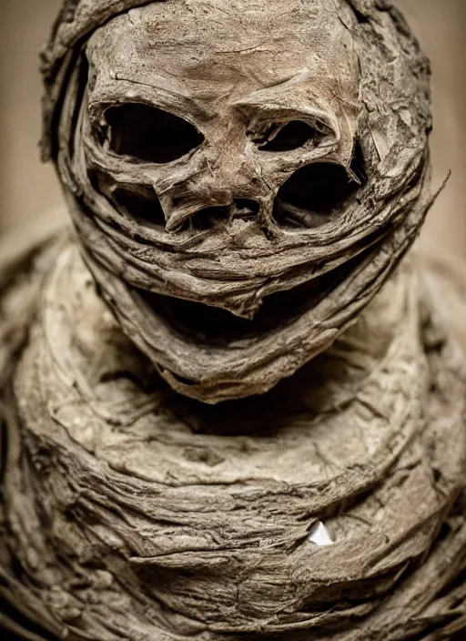 Prompt: mummified pipe in his throne at the vatican, desiccated, close - up portrate, hyper realistic, sharp focus, highly detailed