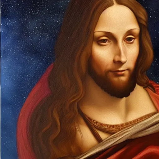 Image similar to da vinci explains how interplanetary anatomy works, oil painting, ultradetailed, artstation, ultradetailed, digital painting, ultradetailed