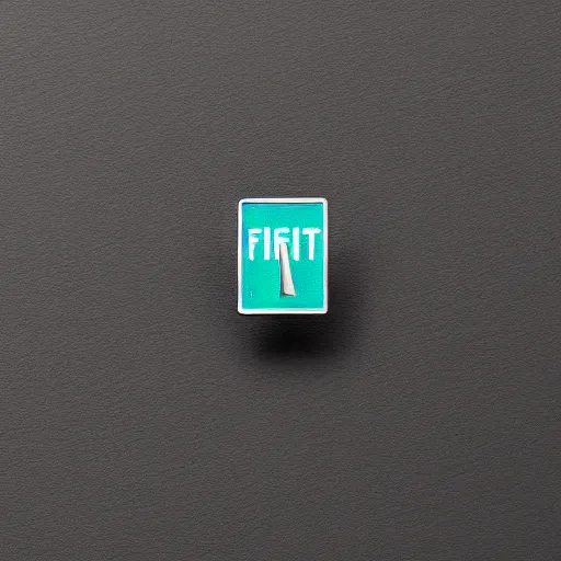 Prompt: a photo of a minimalistic clean fire warning enamel pin, studio lighting, behance