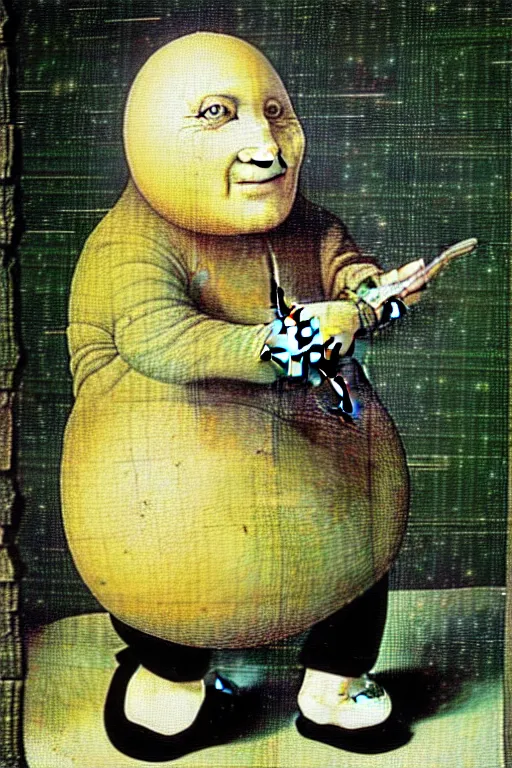 Image similar to hieronymus bosch painting of humpty dumpty