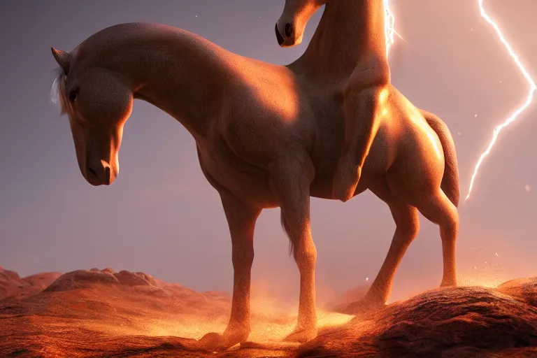 Prompt: a horse on top and an astronaut on bottom, 4 k, ultra details, cinematic, epic style, beautiful photo, hyper realistic, octane render, unreal engine, award winning, on artstation, volumetric lightning, masterpiece, golden hour,