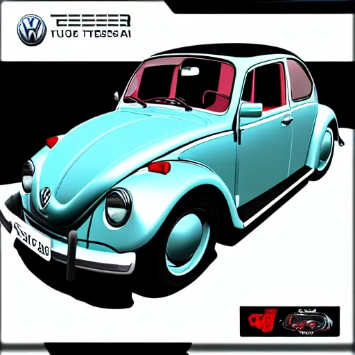 Image similar to Volkswagen Beetle made by Tesla, high definition, highly detailed, photo realistic