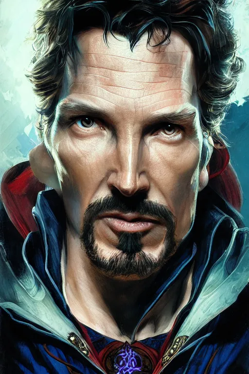 Prompt: Portrait of Doctor Strange with face of Todd Howard, highly detailed, marvel comics, dark, intricate, highly detailed, smooth, artstation, digital illustration by Ruan Jia and Mandy Jurgens and Artgerm and Wayne Barlowe and Greg Rutkowski and Zdislav Beksinski