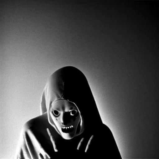 Image similar to depiction of the feeling of hopelessness, worthlessness, loneliness, of a ghost, sad, frightening, depressing, miserable, stunning, intelligent, stark, vivid, sharp, crisp, ultra ambient occlusion, reflective, universal shadowing, 3 5 mm, ( 2 0 8 6 ) scary horror film still, extremely atmospheric lighting.