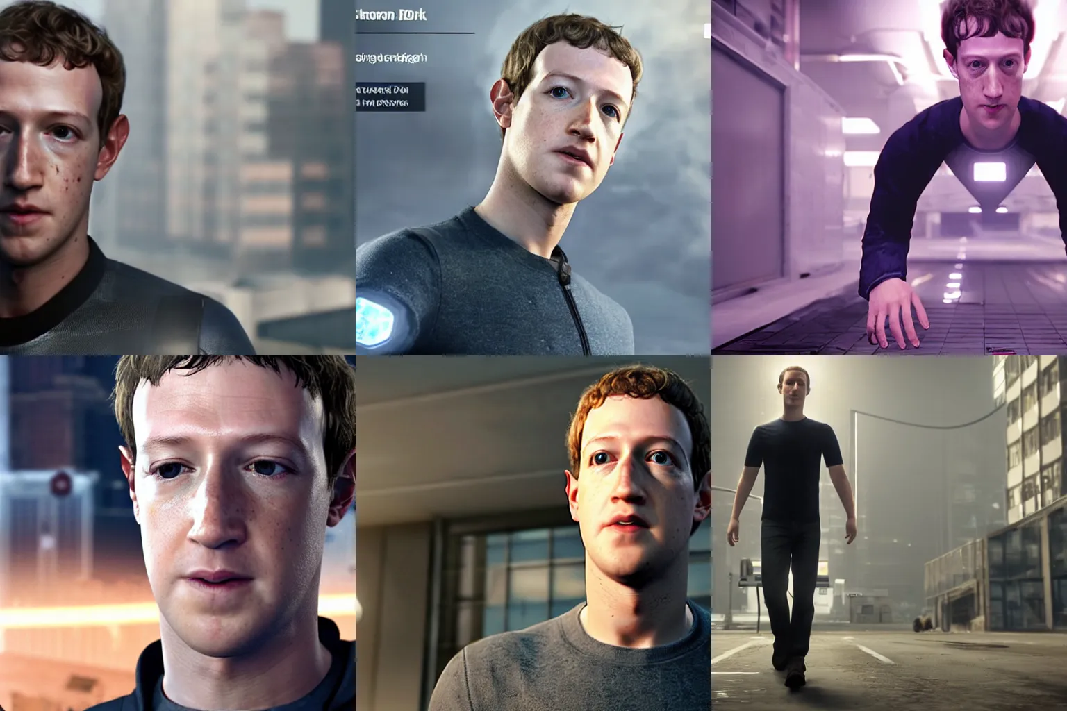 Prompt: Screenshot of Mark Zuckerberg in Detroit Become Human
