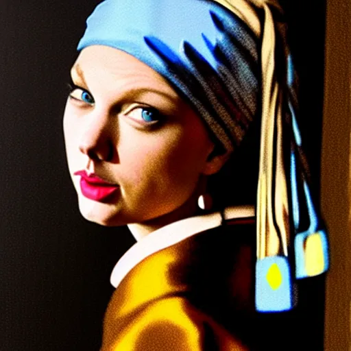 Image similar to Taylor Swift as the girl with the pearl earring