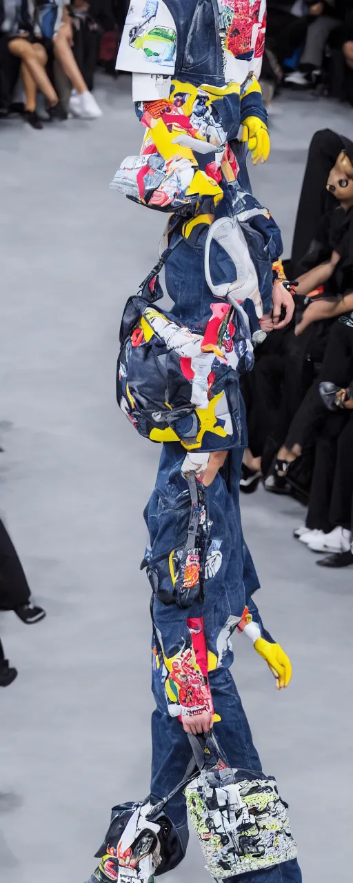 Image similar to hyperrealistic and heavy detailed balenciaga runway show of bart simpson , Leica SL2 50mm, vivid color, high quality, high textured