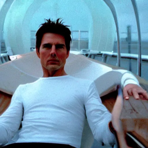 Prompt: Tom Cruise on a Carnival Cruise ship in Eyes Wide Shut (1999)