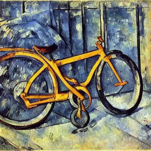 Image similar to Bike by Paul Cezanne,