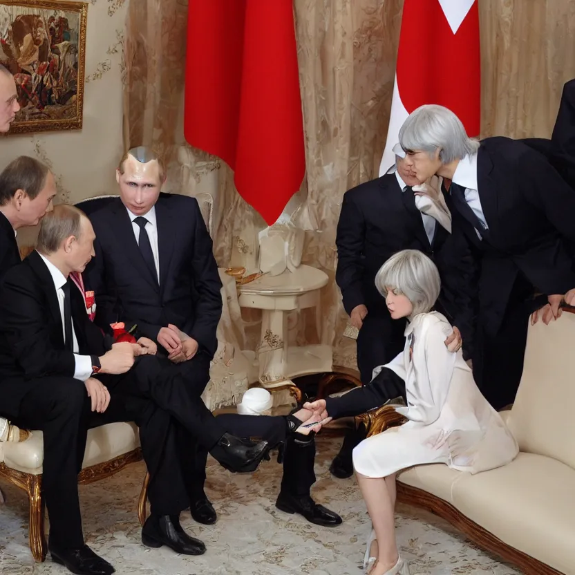 Image similar to vladimir putin meets ayanami rei