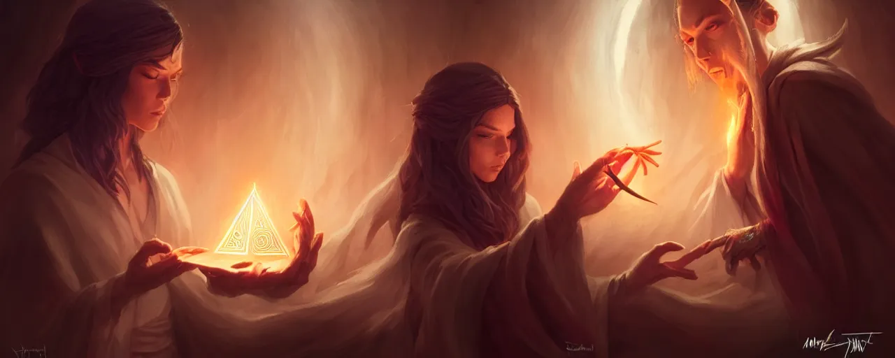 Image similar to a beautiful wizard performing magic rituals by magali villeneuve, artgerm, greg rutkowski, digital art, sharp focus, award winning, intrecate details, 4 k