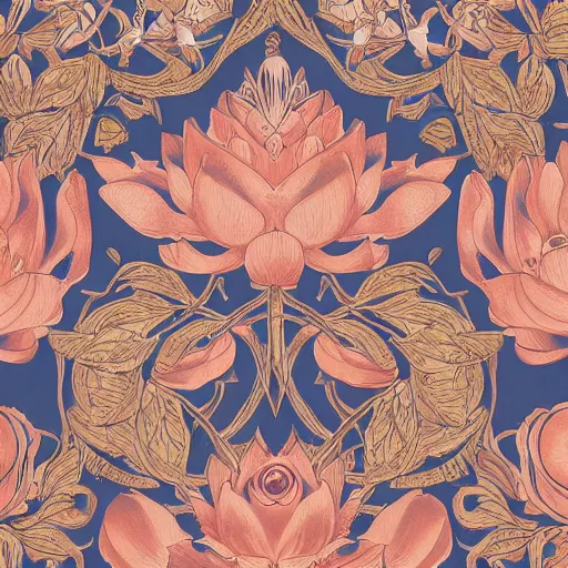 Image similar to Gilded lotus princess, 🌹✨ ivy, oriental wallpaper, james jean