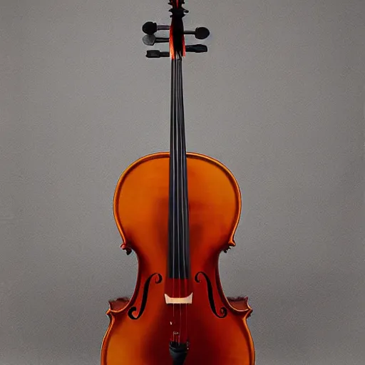 Image similar to studio photograph of a Guadagneri Cello, front view