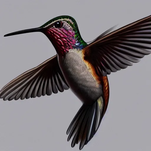 Image similar to gigachad hummingbird, unreal engine realistic render, smooth, sharp focus, trending on artstation by artgerm, adams arthur, digital painting, by mike alfred