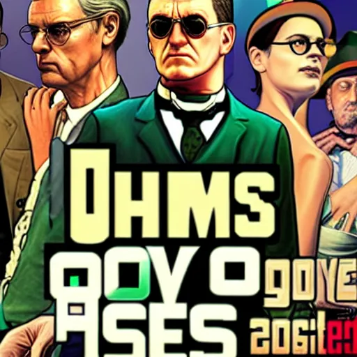 Image similar to James Joyce GTA V cover art