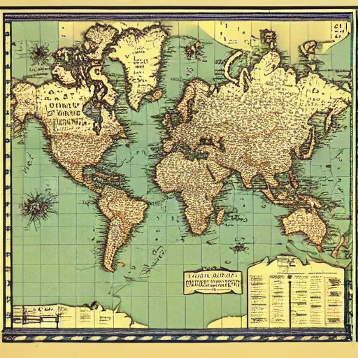 Prompt: cartography map art, highly detailed, vintage typography, modern design