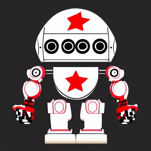 Image similar to cute communist robot