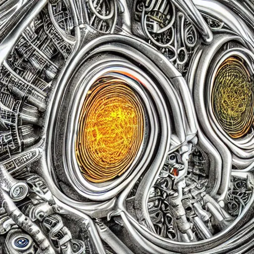 Prompt: biomechanical bioluminescent ancient quantum computer valve body, sharp focus, hyper detailed masterpiece