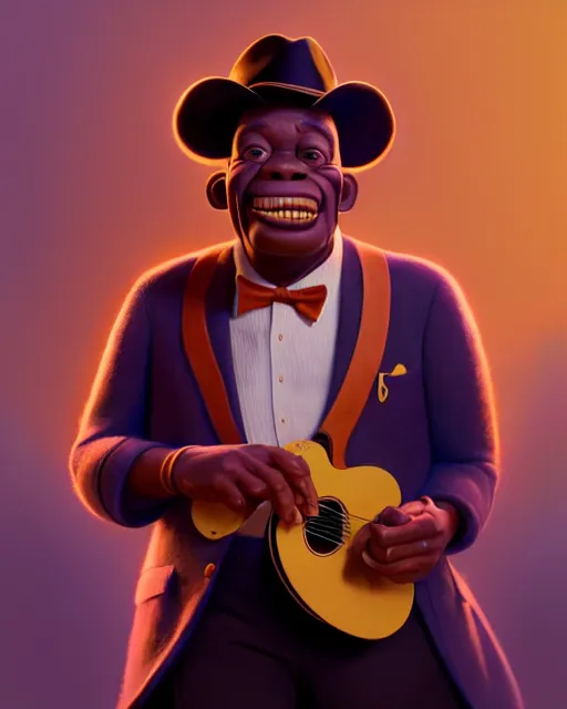 Prompt: disney pixar portrait 8 k photo of john lee hooker : : by weta, greg rutkowski, wlop, ilya kuvshinov, rossdraws, artgerm, annie leibovitz, rave, unreal engine, alphonse mucha : :