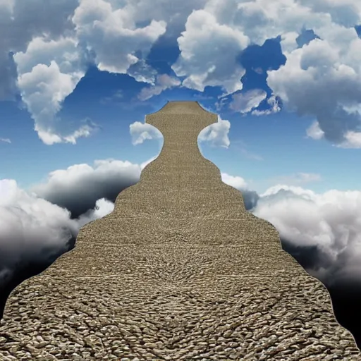 Image similar to infinity steps made from cloud