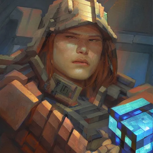 Image similar to Minecraft Steve art by Donato Giancola and Bayard Wu, digital art, trending on artstation, 4k