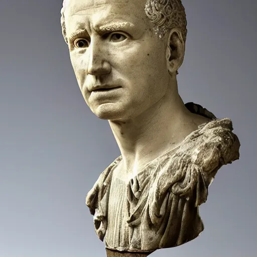 Prompt: Ancient Roman bust of Joe Biden