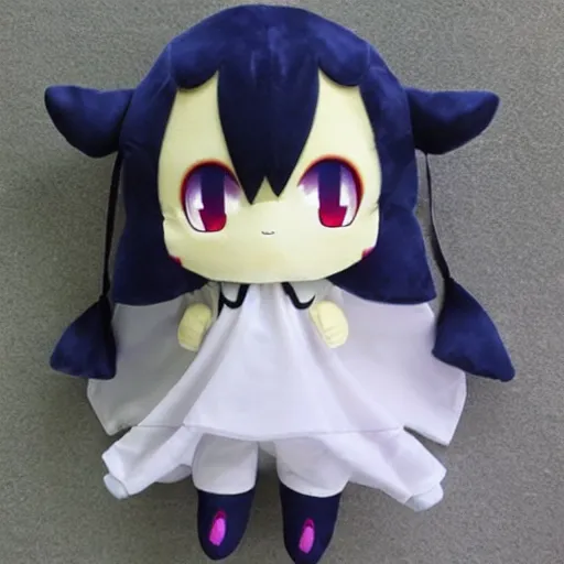 Image similar to cute OwO face fumo plush, anime girl