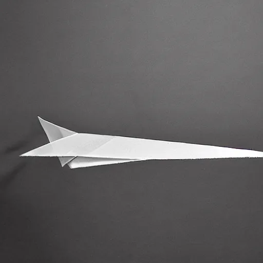 Image similar to a paper airplane that should theoretically beat all the records, photography, ambient light