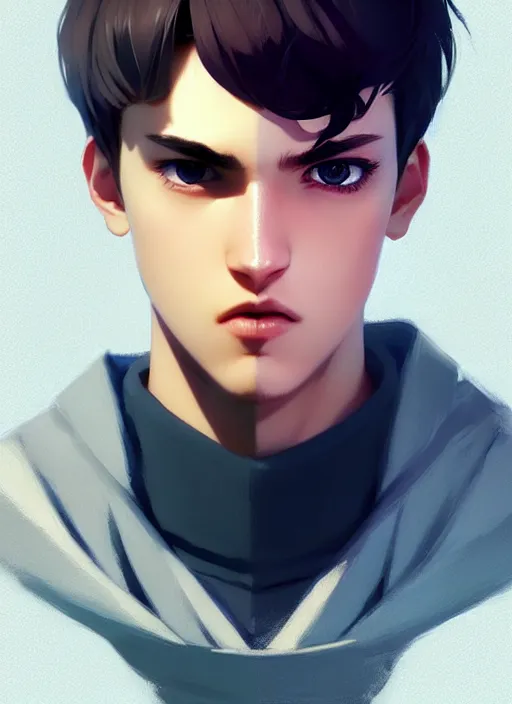 Prompt: a very handsome, girly boy of eighteen with grey eyes and hair and a tear mole under his right eye perfect face, symmetric eyes, sharp focus, specular reflection, occlusion shadow, artstation, by ilya kuvshinov and jeremy lipking, light novel cover art, 3 d epic illustrations, symmetric body