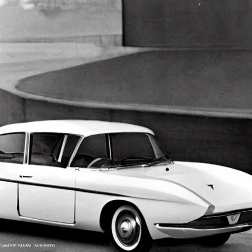 Prompt: Tesla car in 1960