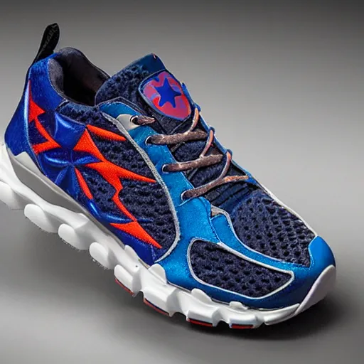 Image similar to running shoe inspired by Gundam, parametric architecture