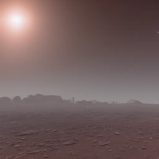 Image similar to A city on mars 4k detail