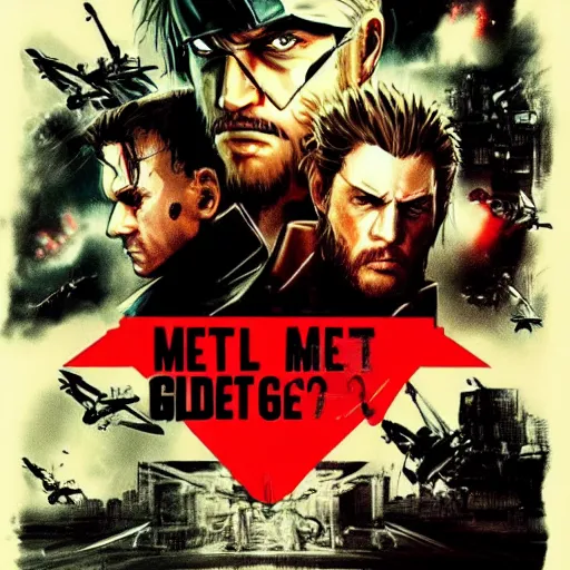 Prompt: poster for metal gear the movie 1 9 8 7