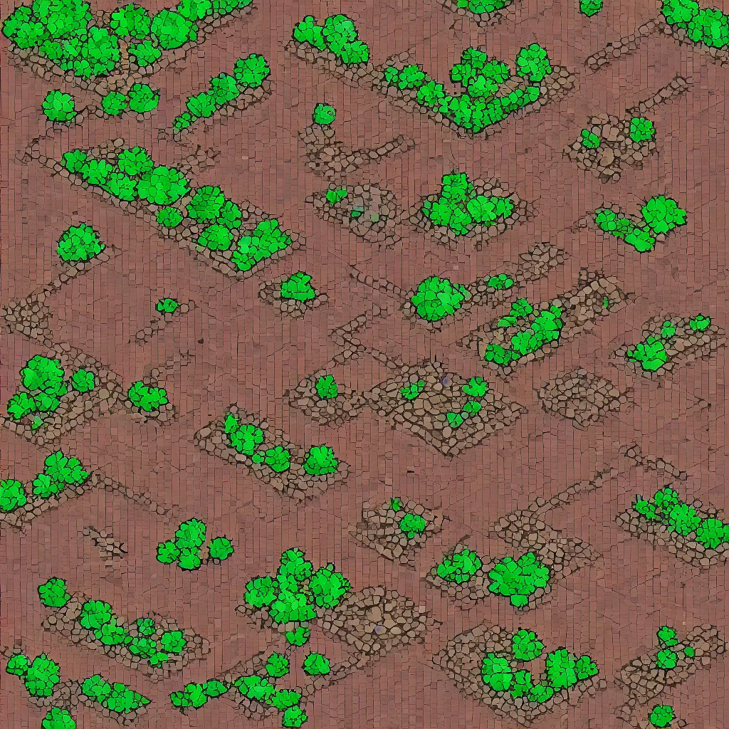 Image similar to lineart tileset including ground tile, resources tiles and wizard tower tiles