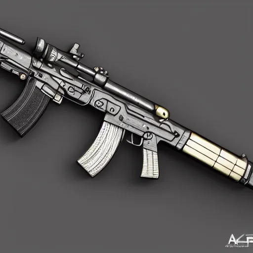 Image similar to An AK47, hyperdetailed, artstation, cgsociety, 8k