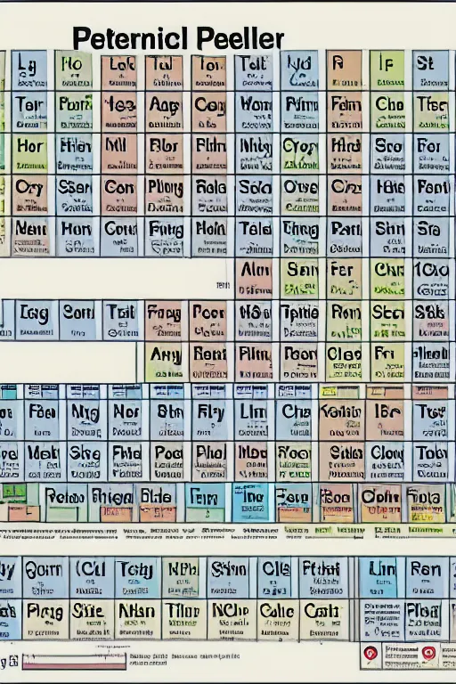 Prompt: periodic table