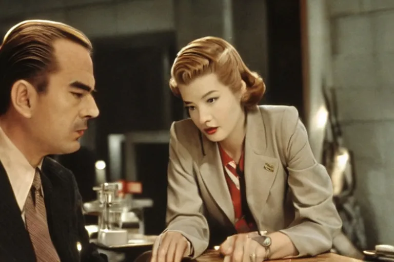 Prompt: a still of the movie lost in translation directed by billy wilder in 1 9 4 5